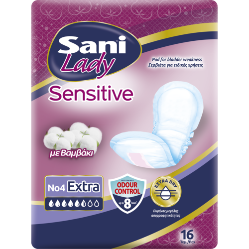 SANI - LADY SENSITIVE Σερβιέτα για ειδικές χρήσεις Νο4 (Extra) - 16τεμ.